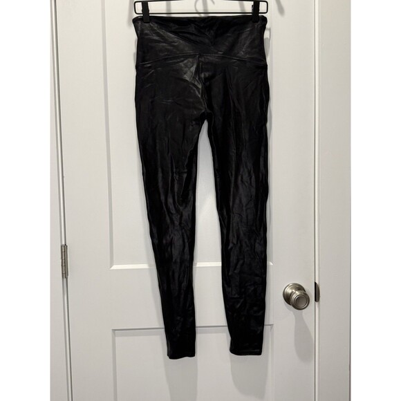 SPANX Shapewear Faux Leather Leggings Black Women’s Extra Large XL  High Waisted - Picture 2 of 6